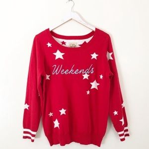Chaser Weekends Sweater in Red